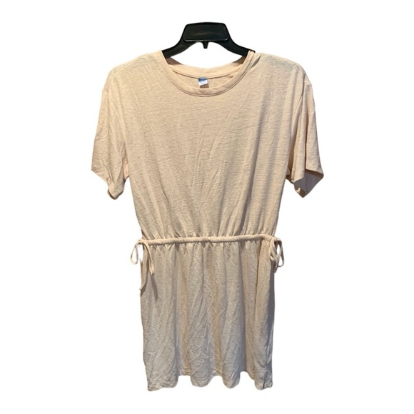 Old Navy Waist Defined Linen Blend Mini Dress in Oatmeal Heather Large - Picture 1 of 6